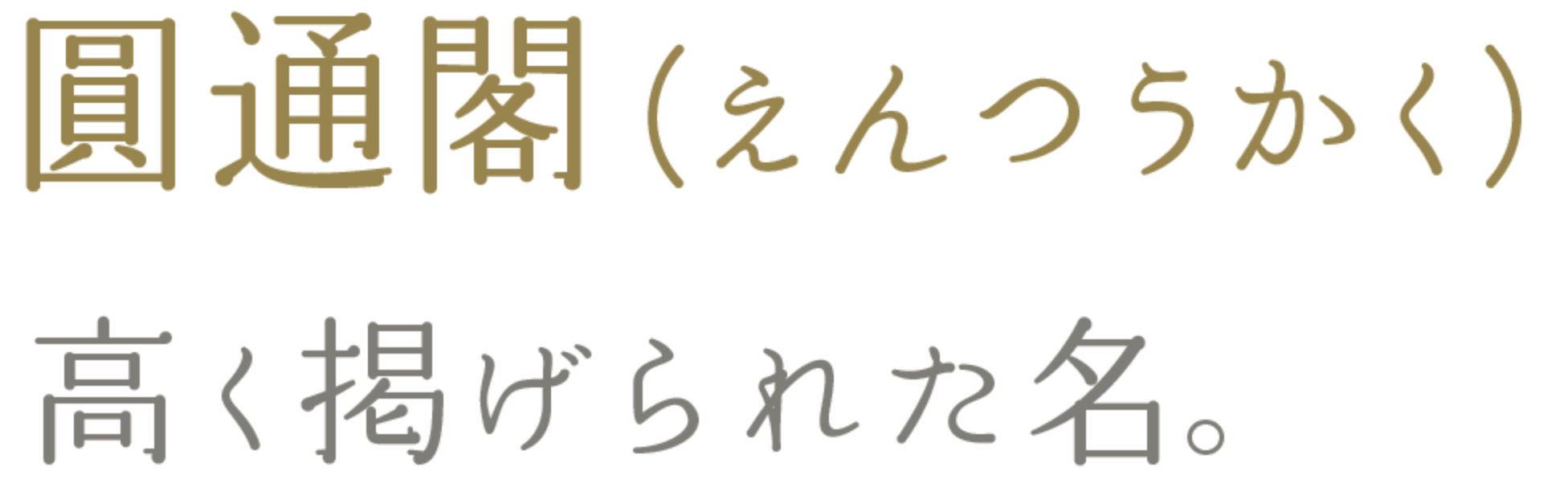 圓通閣（えんつうかく）　高く掲げられた名。