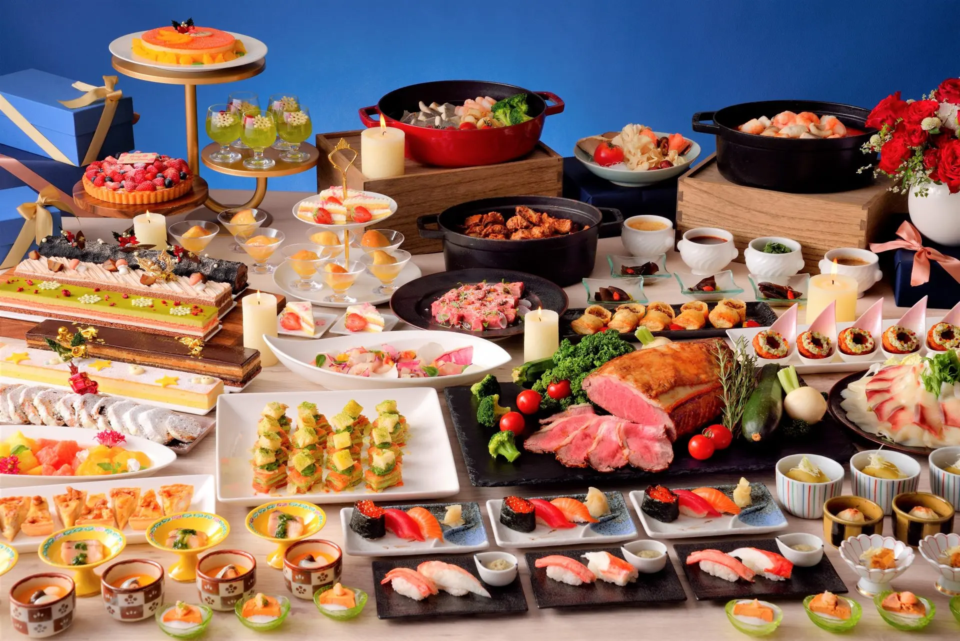 椿山荘 ディナービュッフェ チケット イヤーエンドビュッフェ～東京雲海と森のオーロラの祝福～ | 東京の